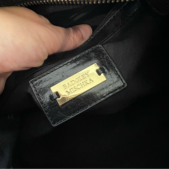 Badgley Mischka Furry Black Y2K Shoulder Bag - Picture 8 of 10